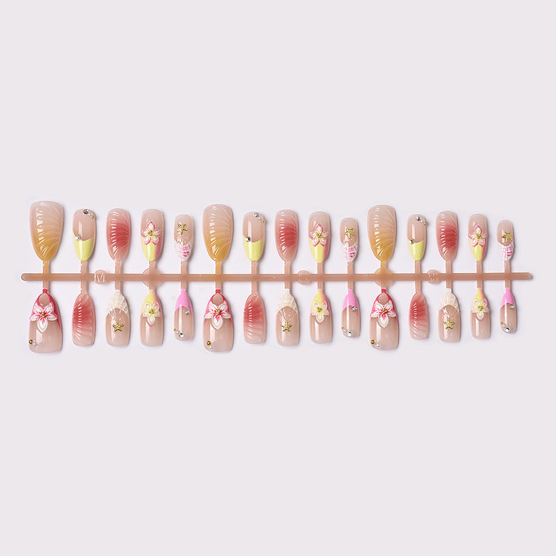 Sea-Inspired Luxury Press-On Nail Art
