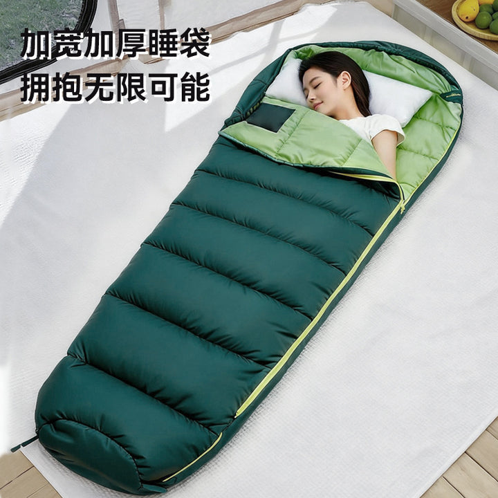 Comfortable sleeping bag with integrated hood Stornfield