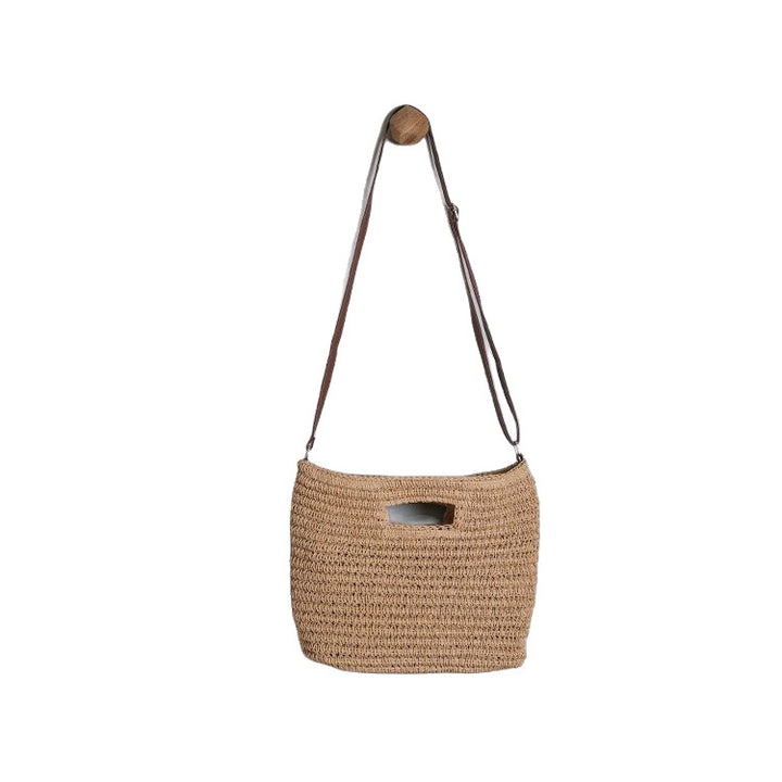 Handbag made of natural cotton with leather handle Stornfield