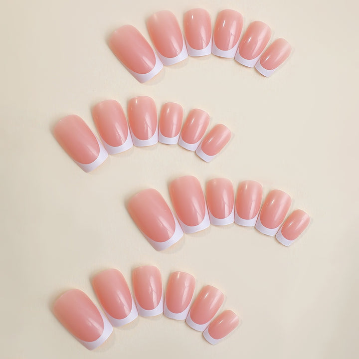 Artificial nail set with elegant French design Stornfield