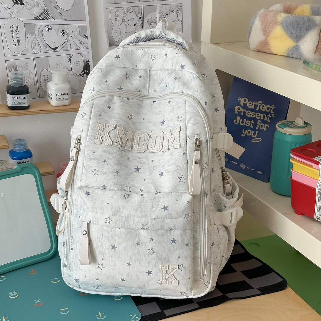 Versatile Star-Patterned School Backpack Stornfield