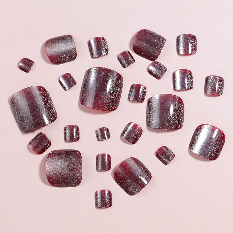 Glittering Press-On Toe Nail Set Stornfield