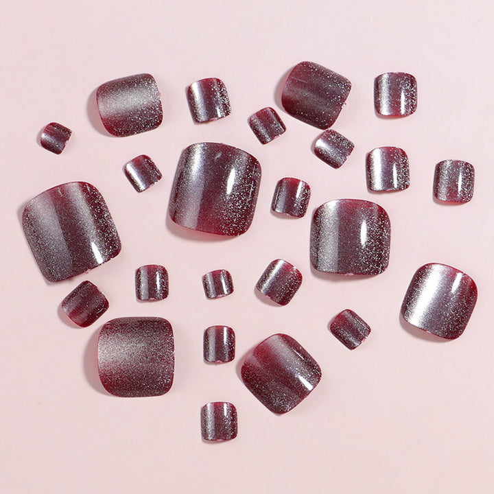 Glittering Press-On Toe Nail Set Stornfield