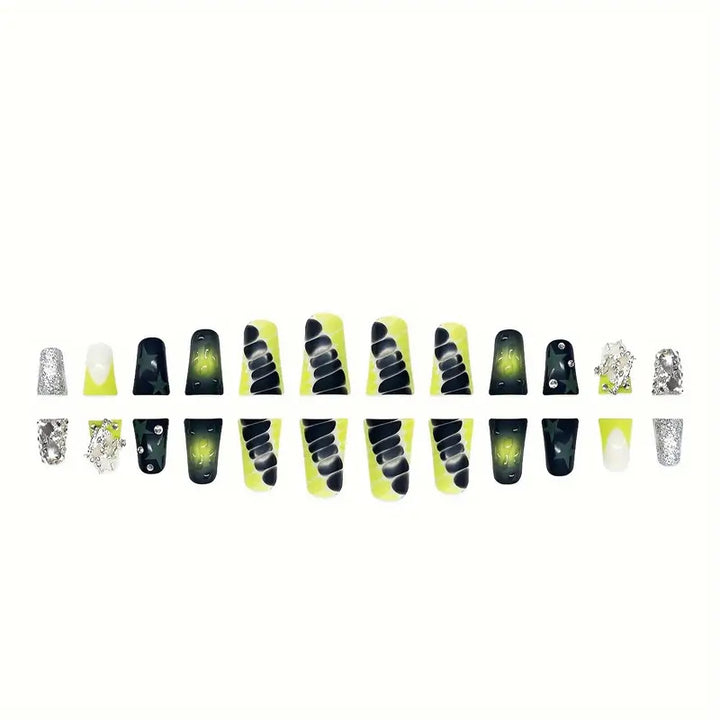 Creative Star-Embellished Press-On Nail Art Stornfield