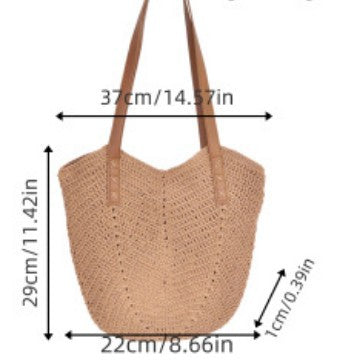 Hand-crocheted shoulder bag with reinforced straps Stornfield