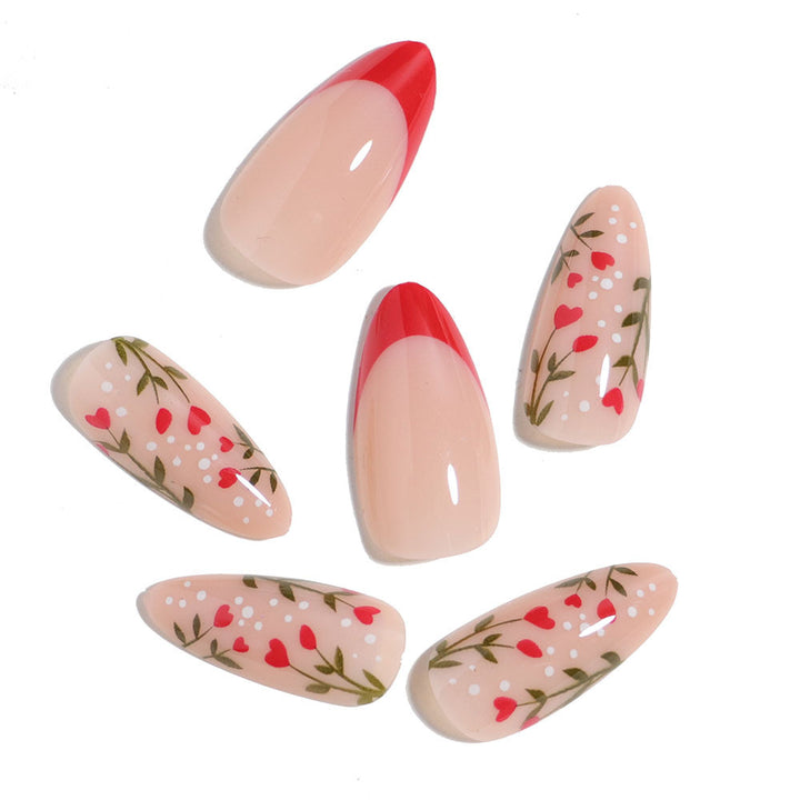 Decorative Floral Press-On Nails Stornfield