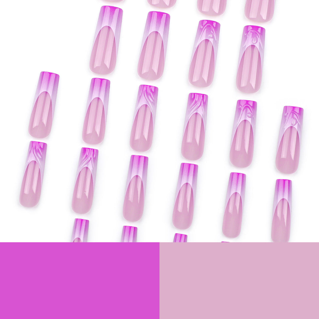 Elegant and artistic nail extensions with floral ombre design Stornfield
