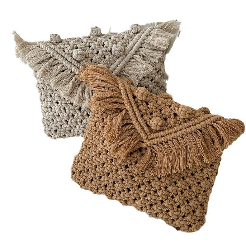 Handmade Fashion Crossbody Bag with Fringes and Decorative Accents Stornfield