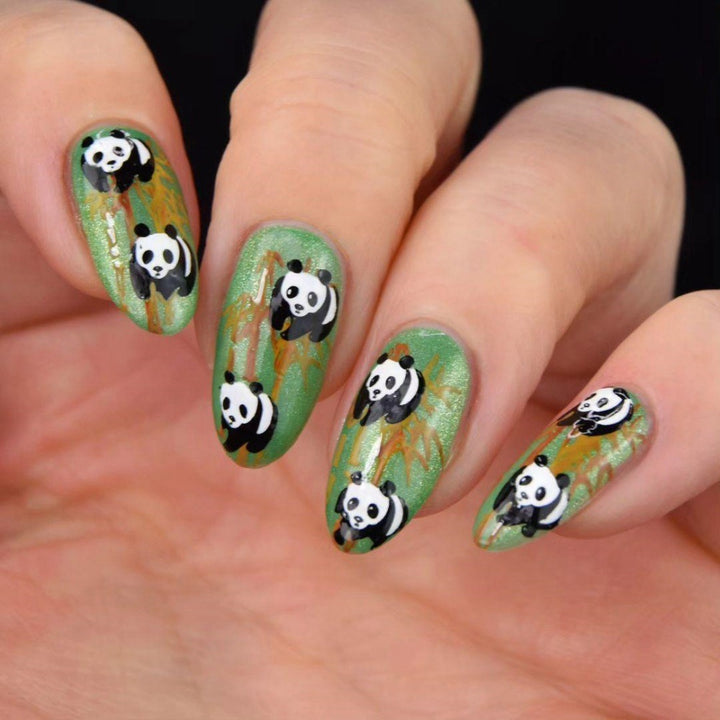 Nail art with cute panda design Stornfield