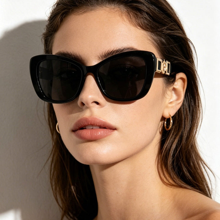Women Cat-Eye Sunglasses with Elegant Metal Decoration Stornfield