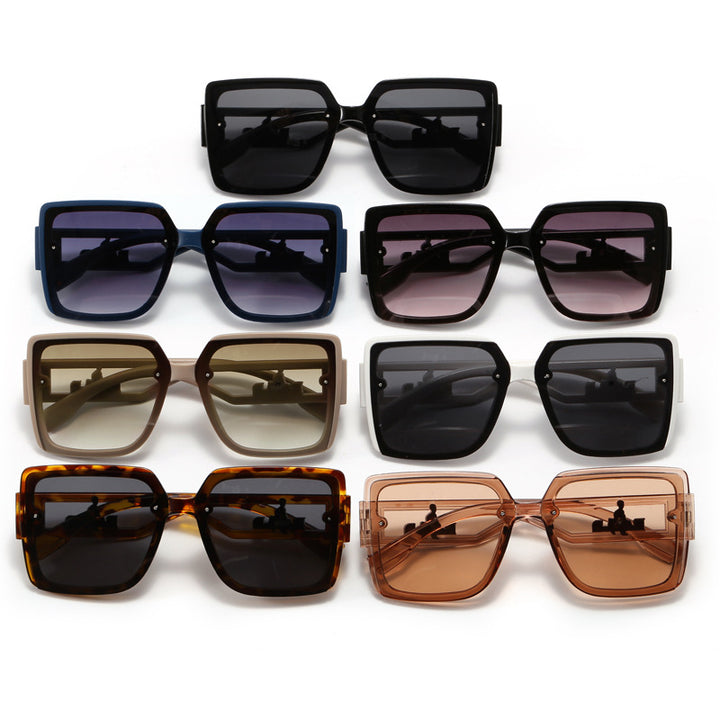 Ladies square designer sunglasses with elegant embellishments Stornfield