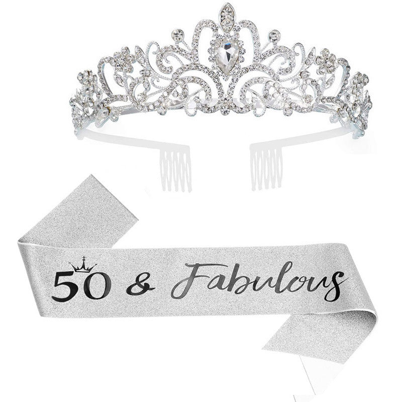 Women's Sparkling Crown with Radiant Rhinestone Embellishment Stornfield