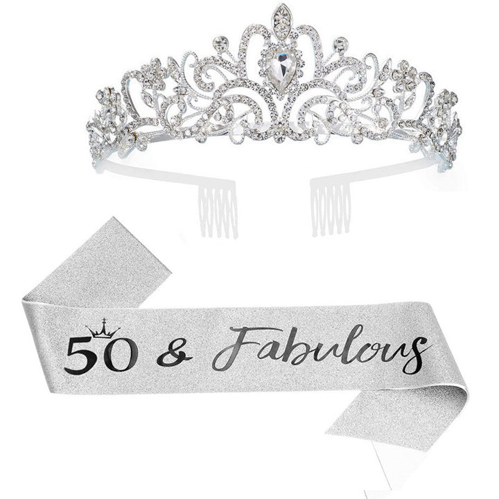 Women's Sparkling Crown with Radiant Rhinestone Embellishment Stornfield