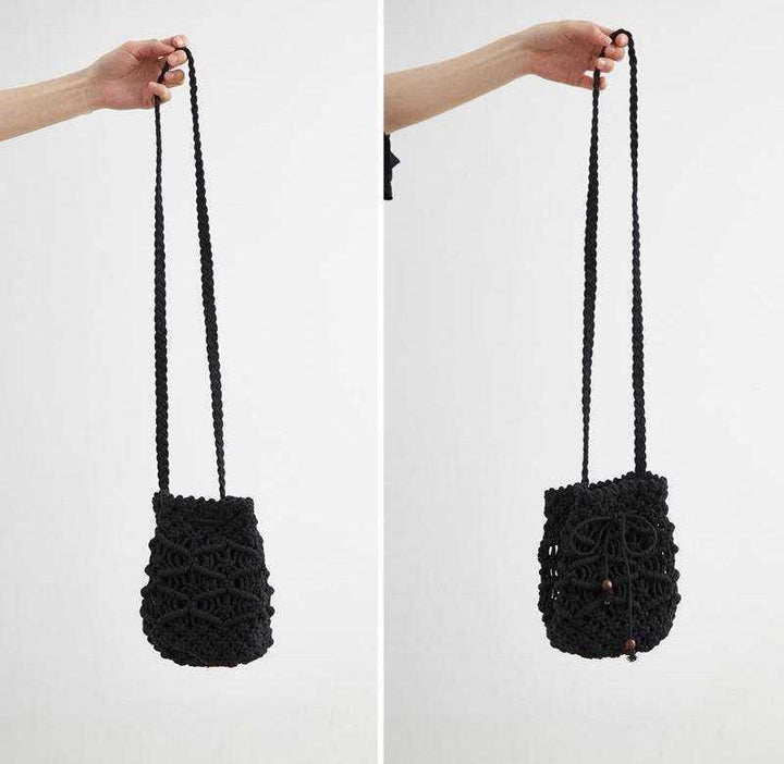 Macrame Messenger Bag with Decorative Pattern Stornfield