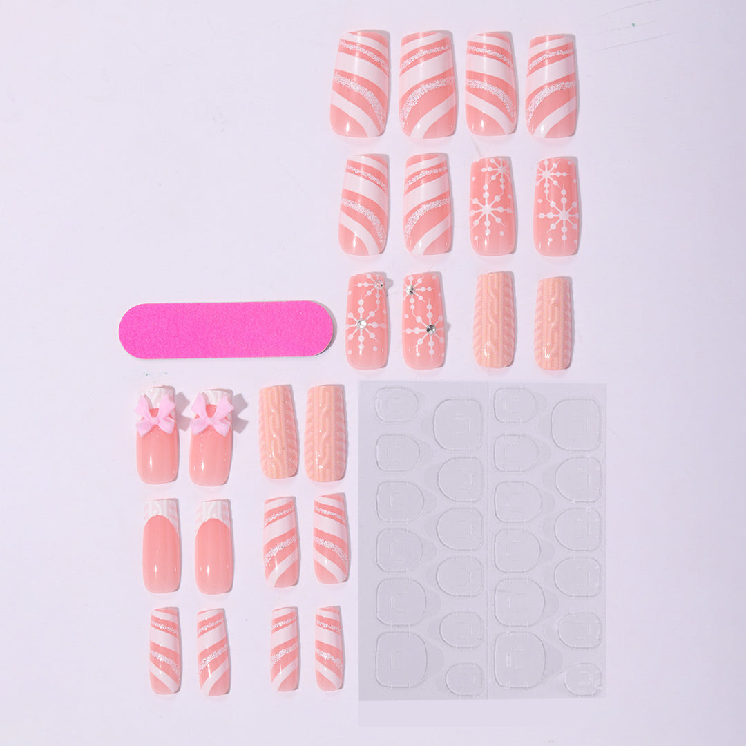 Artificial nail set with festive Christmas motifs Stornfield