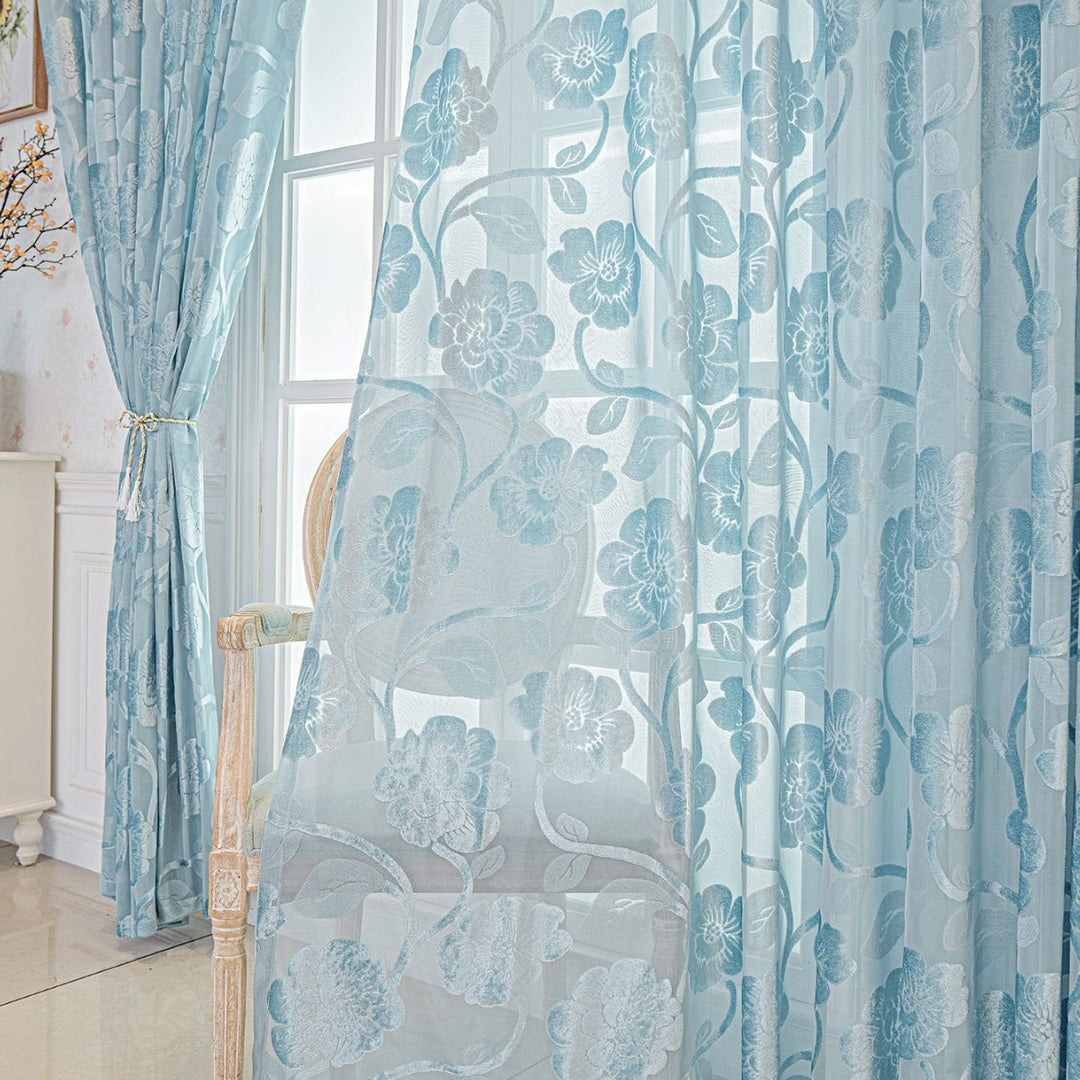 WoFloral Sheer Curtain Panel Stornfield