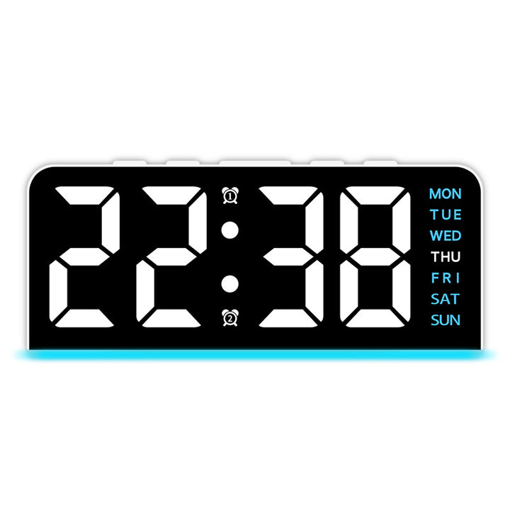 Digital alarm clock with large LED display and multifunctional display Stornfield