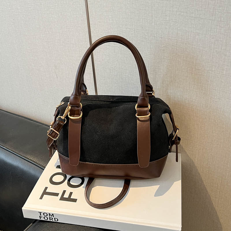 Handcrafted Suede Satchel Bag