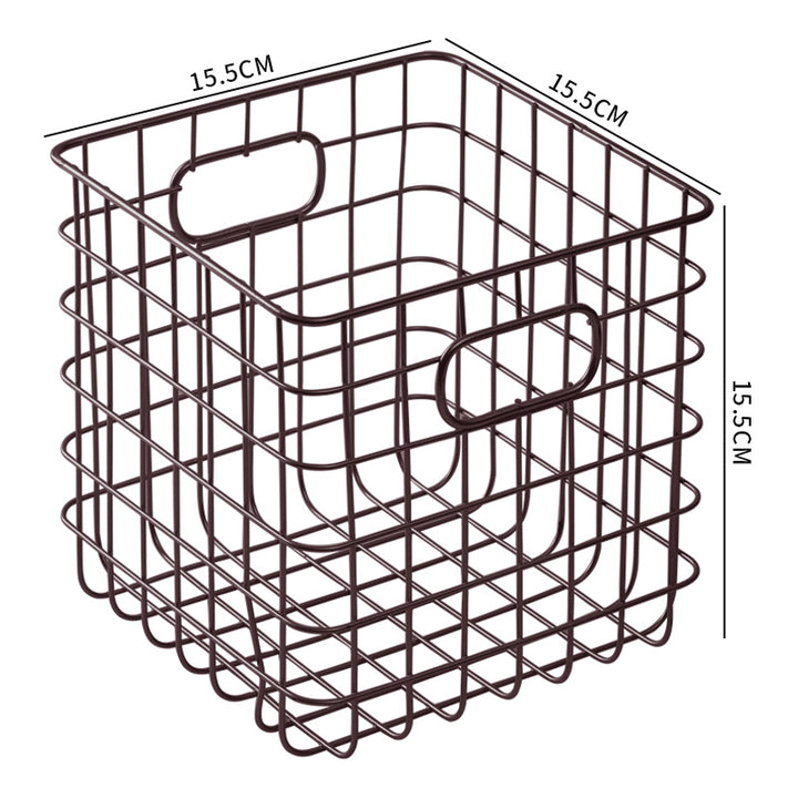 Unisex Wire Storage Basket with Ergonomic Handles Stornfield