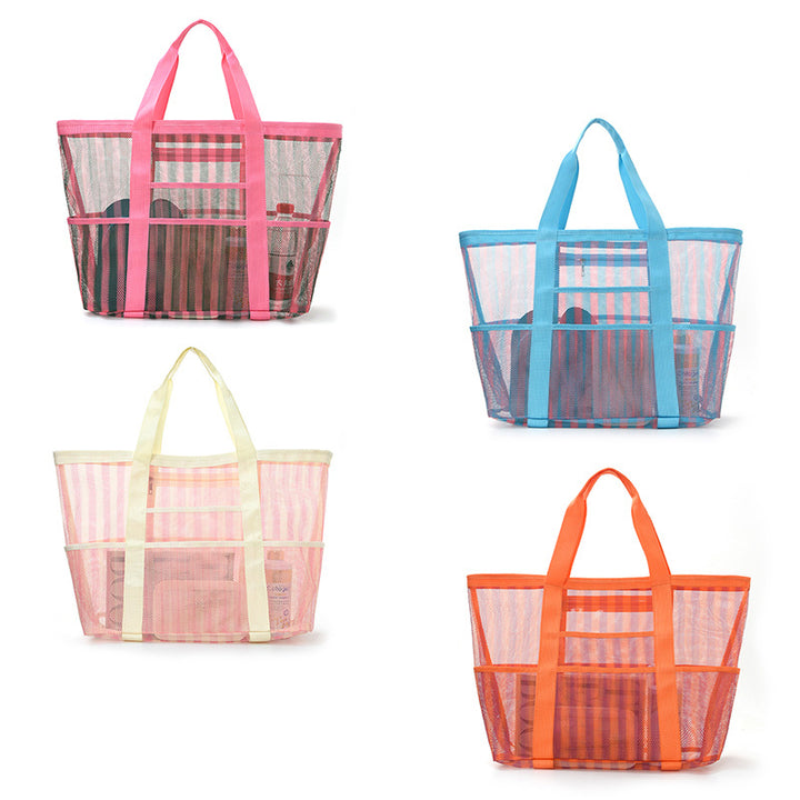 Beach bag made of durable mesh material with sturdy handles Stornfield
