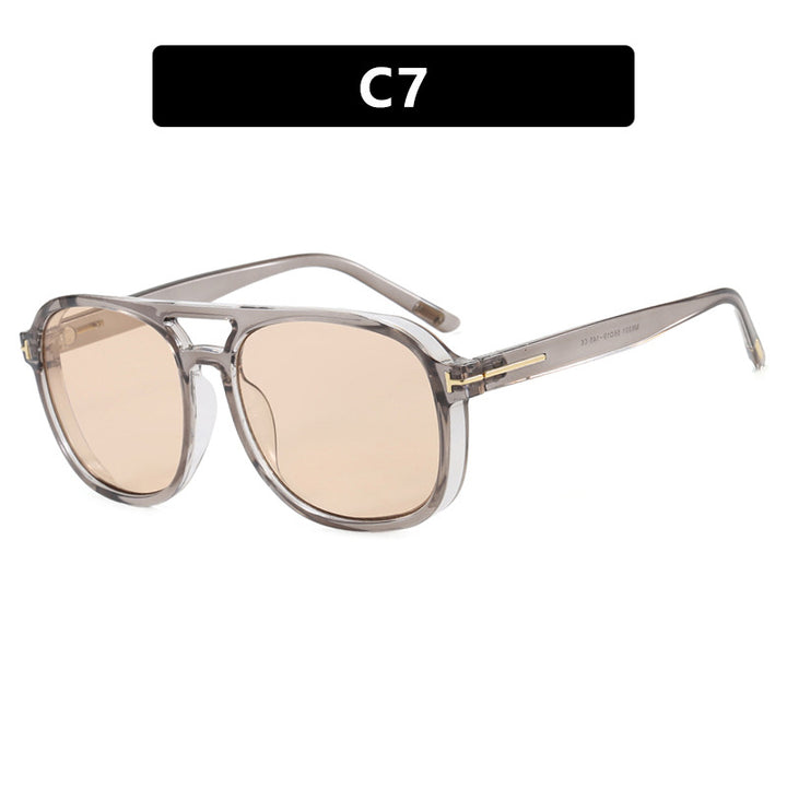 Women's square sunglasses with luxurious plastic frame and mirrored lenses Stornfield