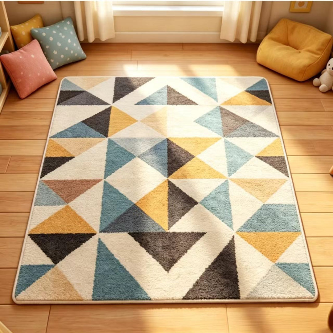 Geometric Pattern Playful Area Rug