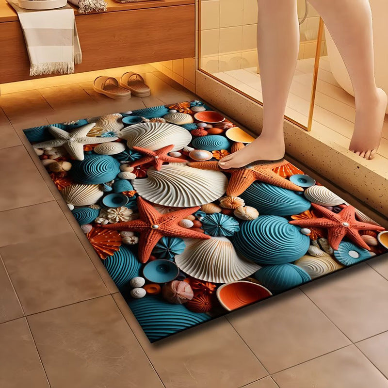 Artistic Floral Design Bath Mat Stornfield
