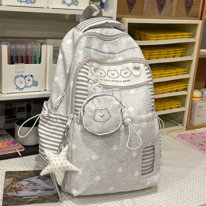 Multi-Pocket Star-Patterned Backpack Stornfield