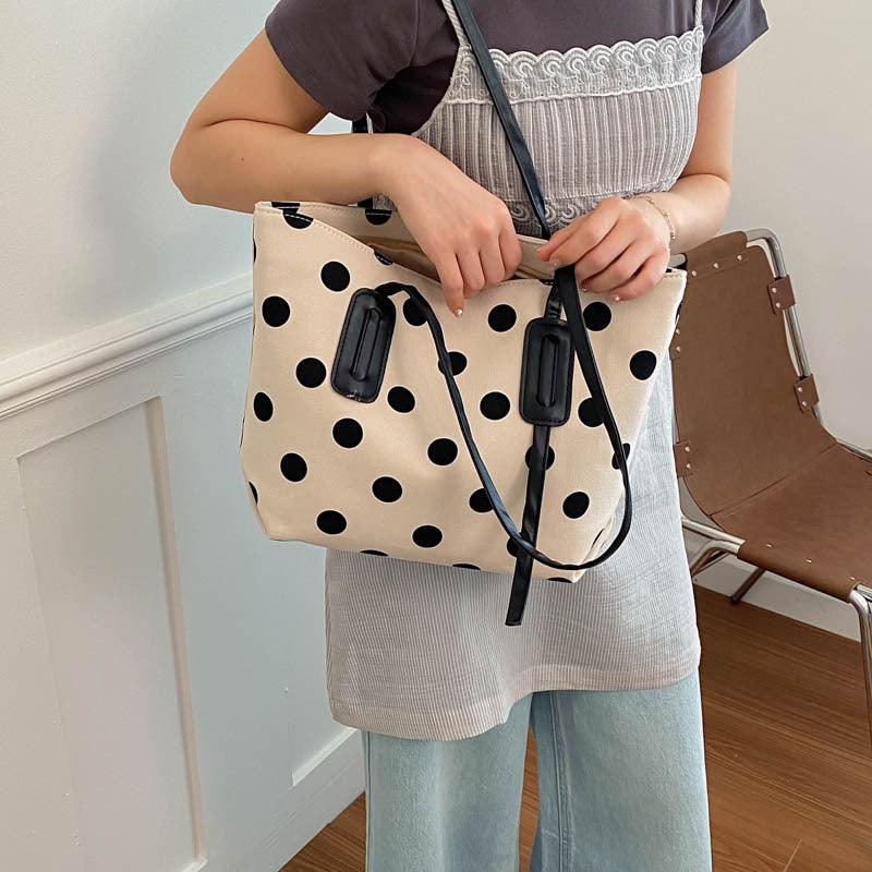 Trendy Polka Dot Tote Bag