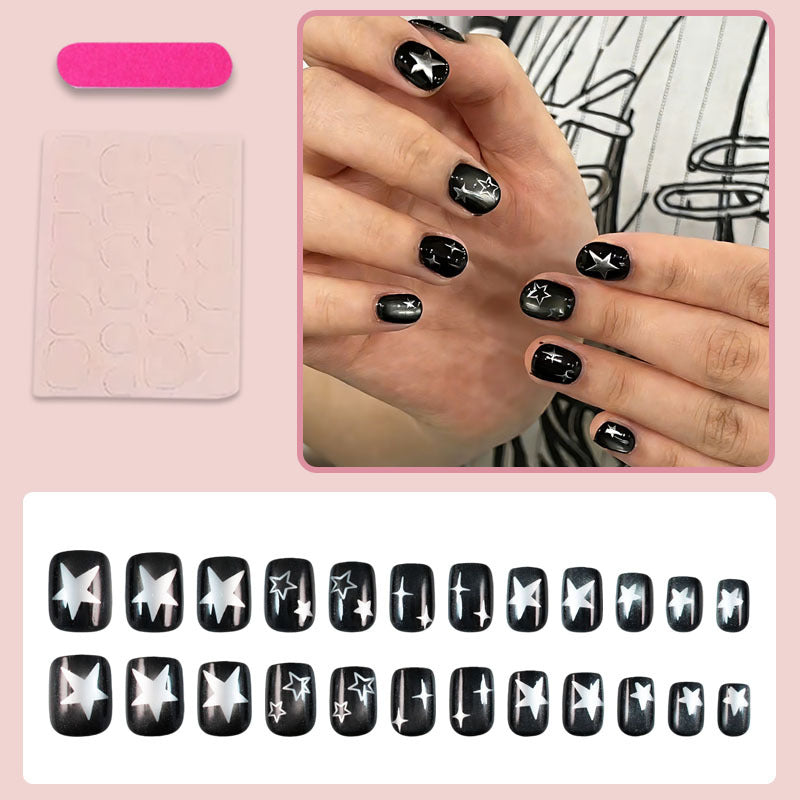 Nail art set with elegant star design Stornfield