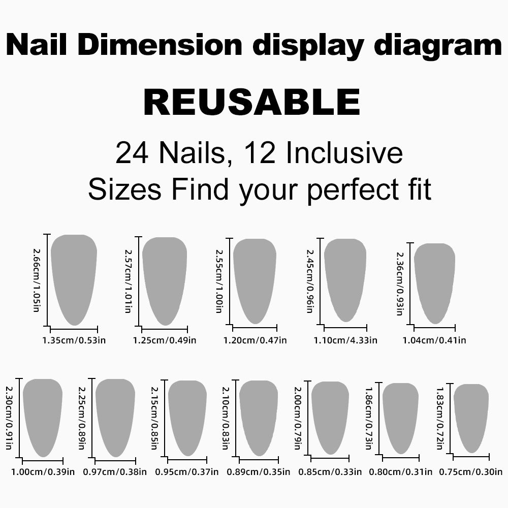 Artificial nail tips in elegant drop design Stornfield
