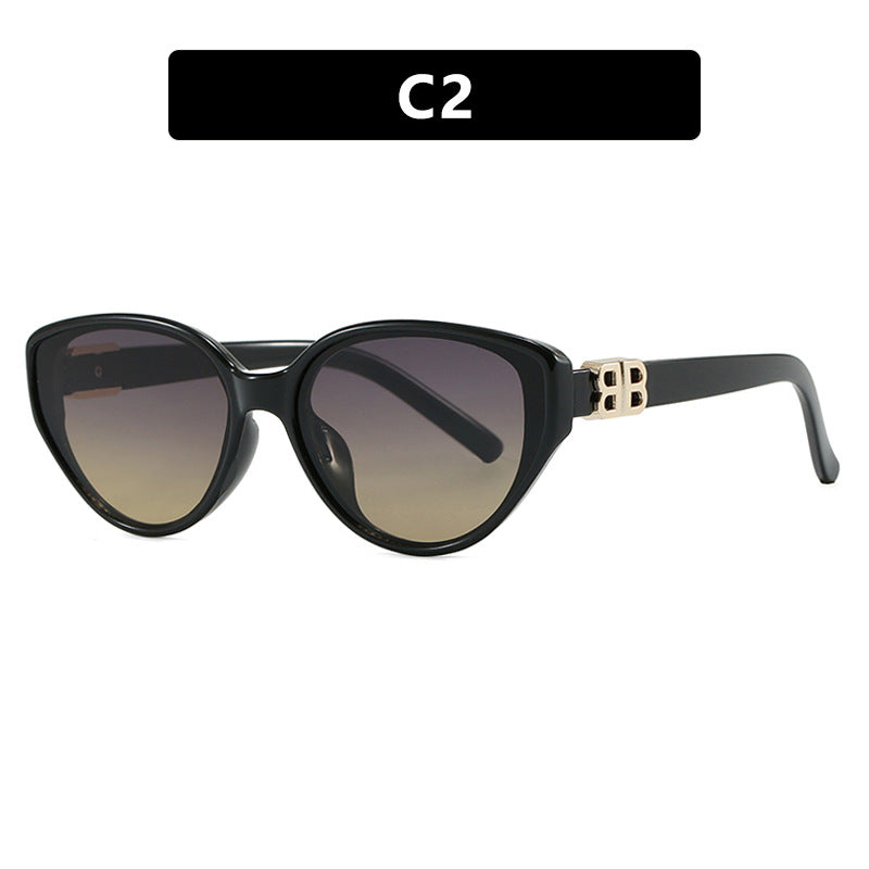 Women's fashionable cat-eye sunglasses with elegant metal frame and UV protection Stornfield
