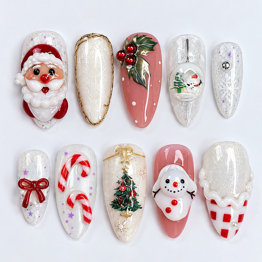 Festive motif artificial nails Stornfield