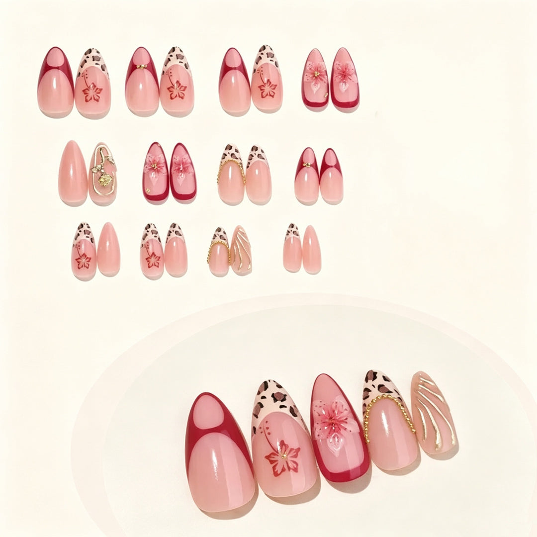 Floral Design Acrylic Nail Set Stornfield