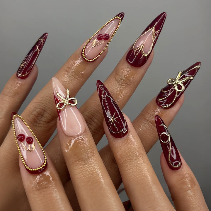Elegant Stiletto Press-On Nail Set Stornfield