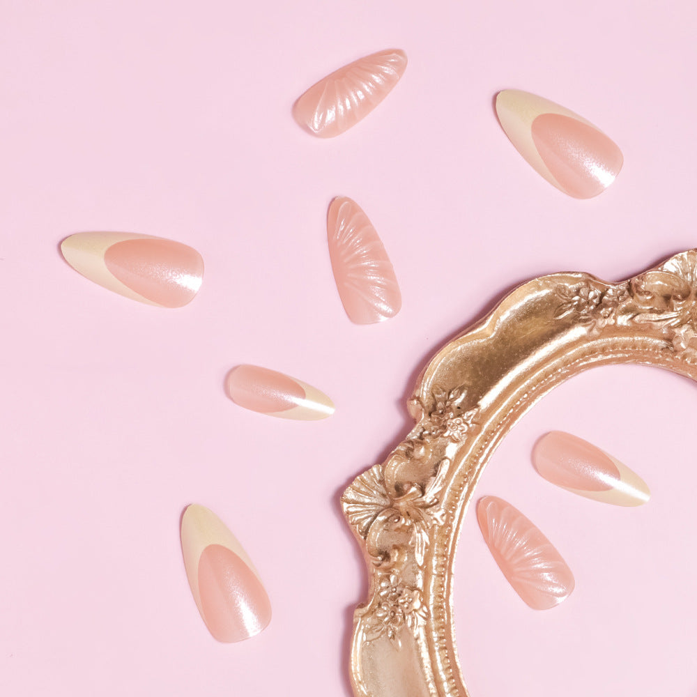 Sculpted Almond-Shaped Press-On Nail Set Stornfield