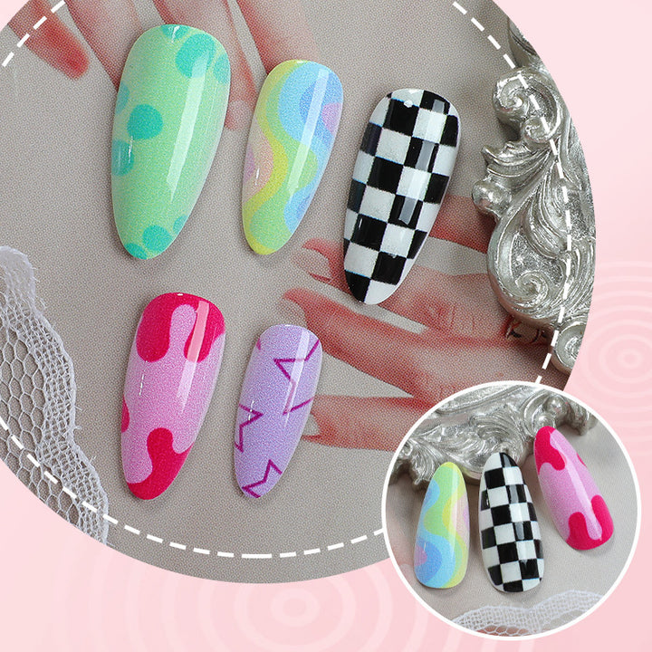 Artistic Abstract Press-On Nail Art Stornfield