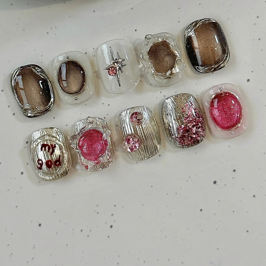 Decorative Nail Art Press-On Set 1790745357
