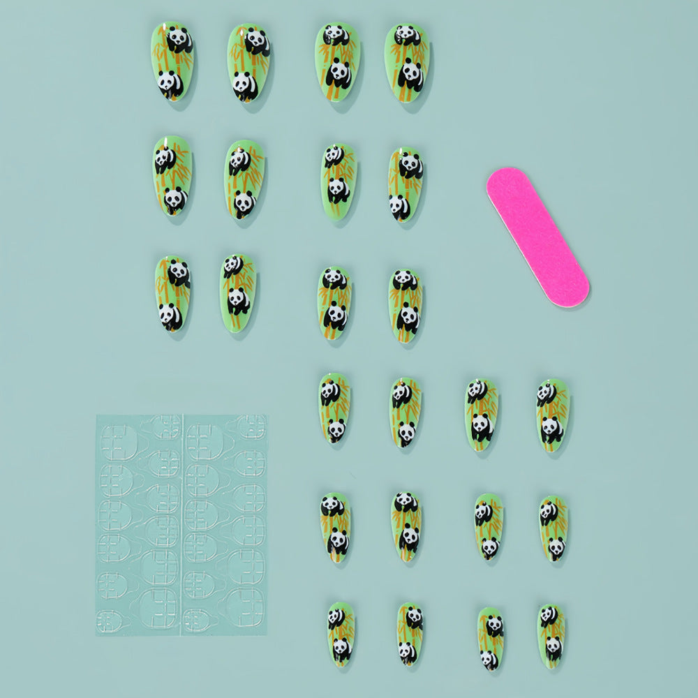 Nail art with cute panda design Stornfield