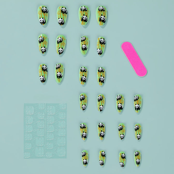 Nail art with cute panda design Stornfield