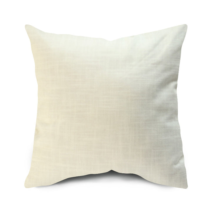 Square Textured Linen-Blend Accent Cushion Cover with Removable Insert Sleeve