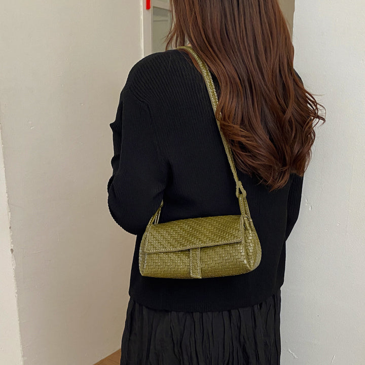 Woven Textured Crossbody Handbag
