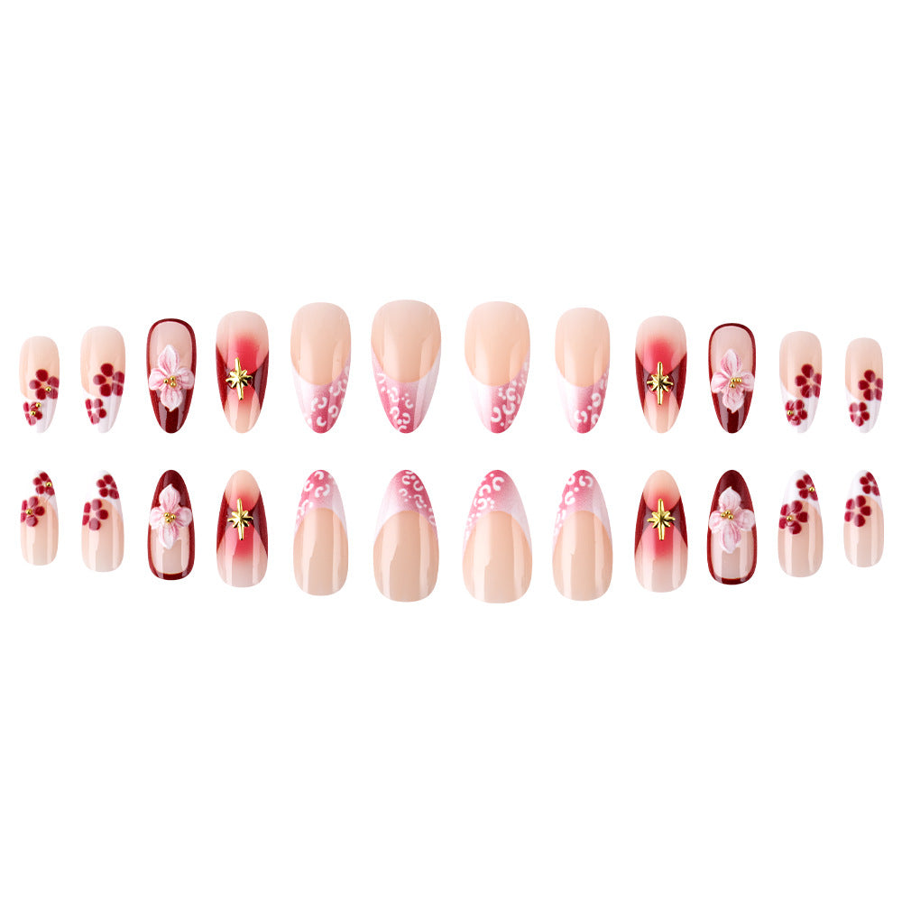Artistic 3D Floral Sculpted Press-On Nails Stornfield