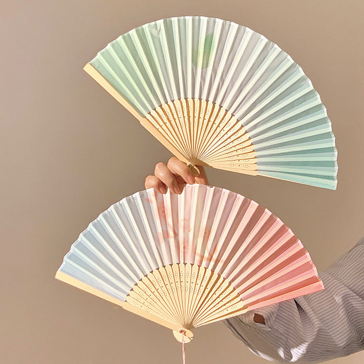 Hand fan made of high-quality paper and bamboo Stornfield