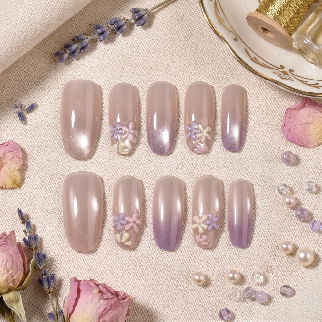 Reusable Waterproof Press-On Nail Set