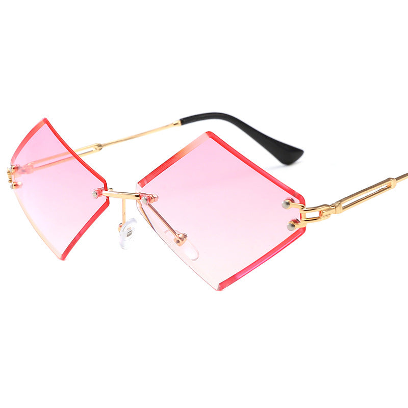 Ladies fashionable geometric sunglasses with mirrored lenses Stornfield