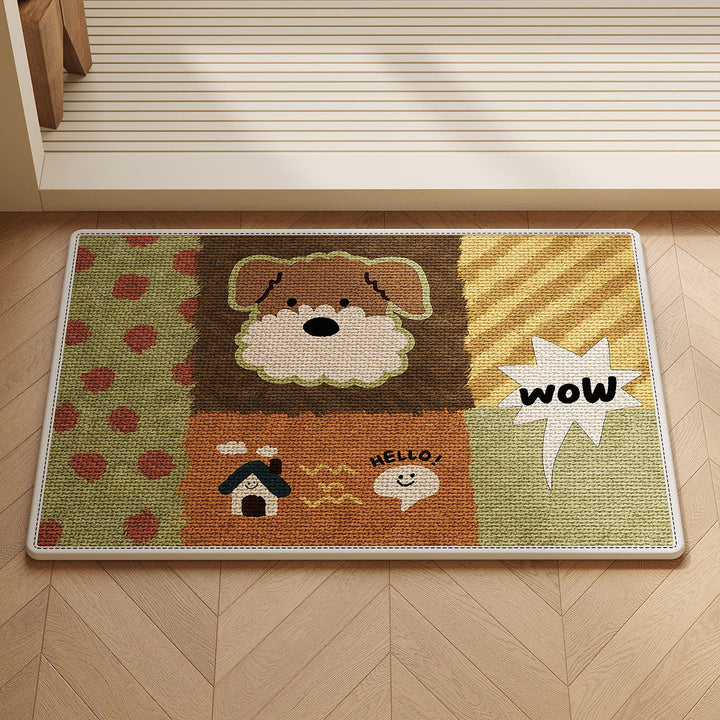 Playful Cartoon-Themed Indoor Mat
