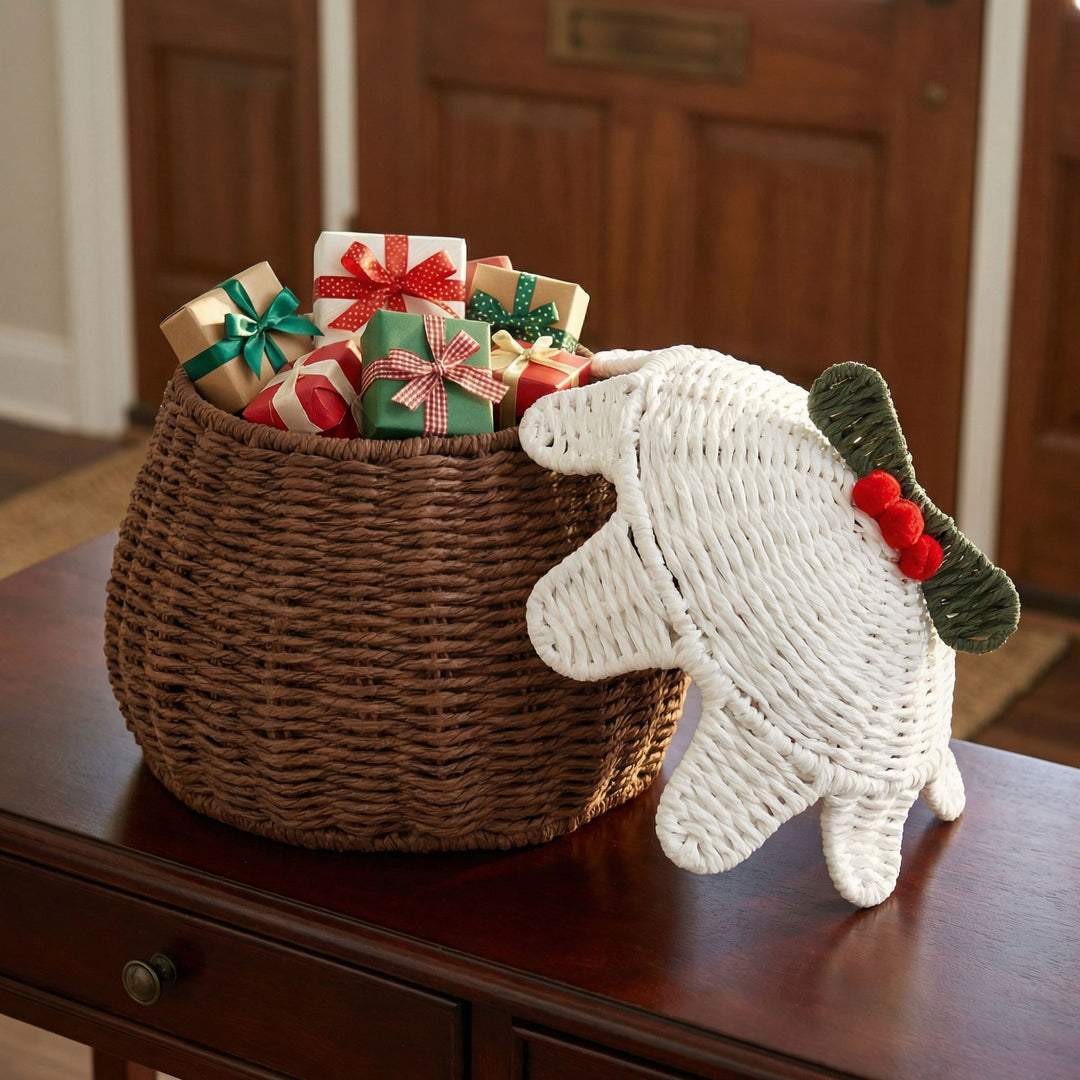 Playful storage basket in cake shape Stornfield
