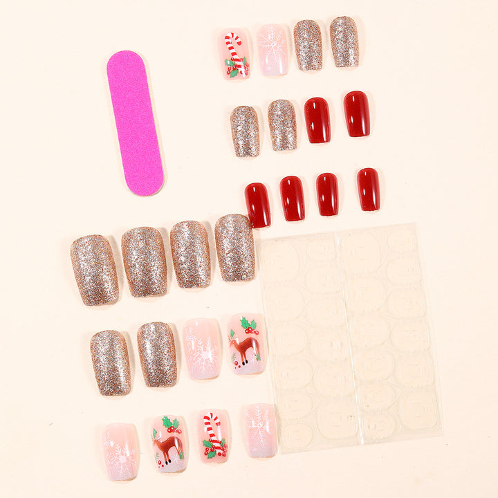 Festive Holiday-Themed Nail Art Extensions Stornfield 1789713372