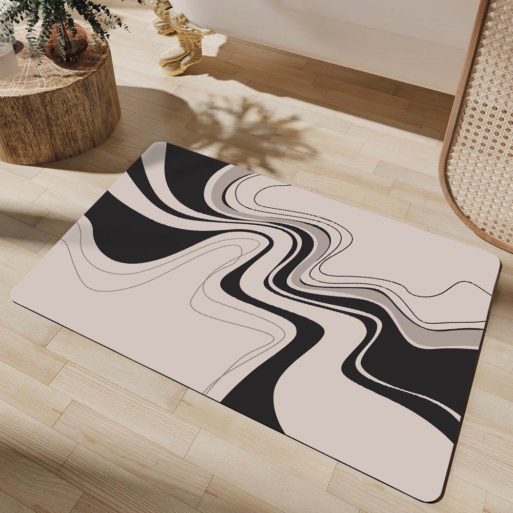 Modern Abstract Bath Mat Stornfield